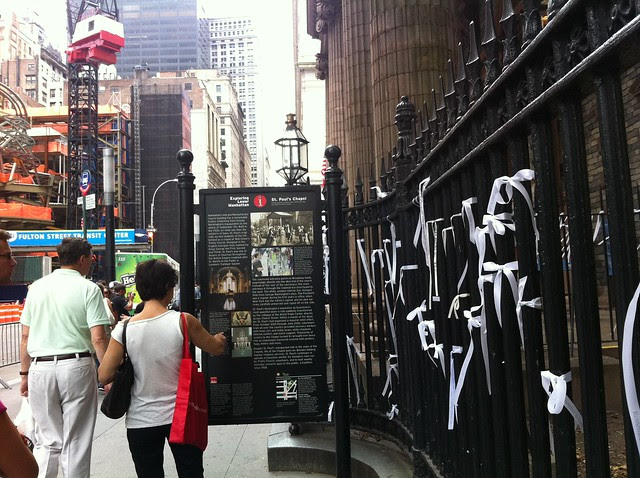A scene from a walk to the World Trade Center September 10, 2011