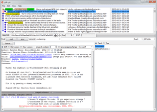 Gitk: Exploring Commits