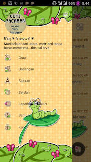 BBM Theme Ulat V3.0.0.18 MOD Full DP Background Fresh dan Lucu