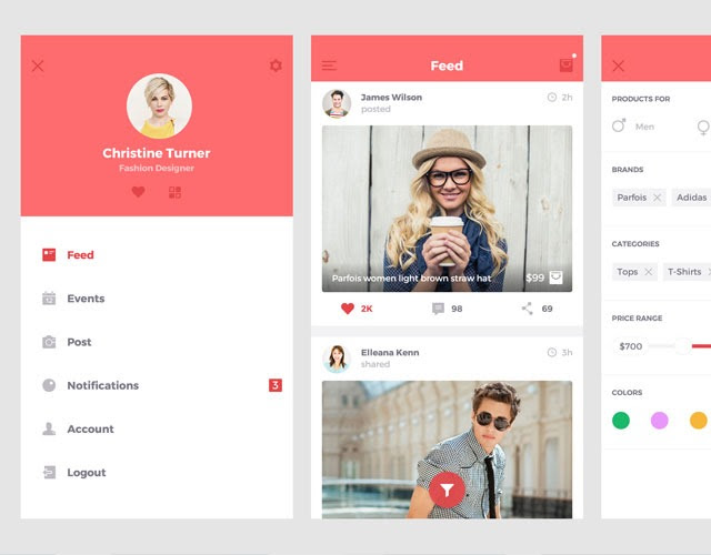 christine turner 30 Free mobile UI kits for Photoshop and Sketch