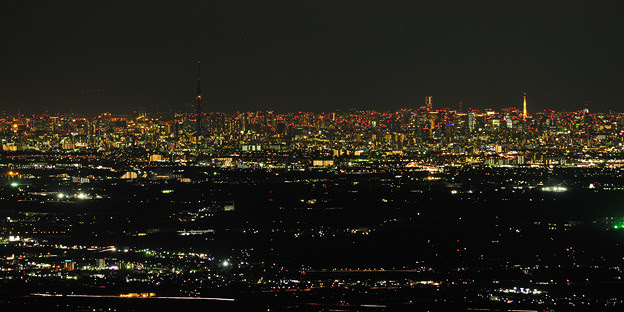 筑波山から都心の夜景 照片共享页面 撮影蔵