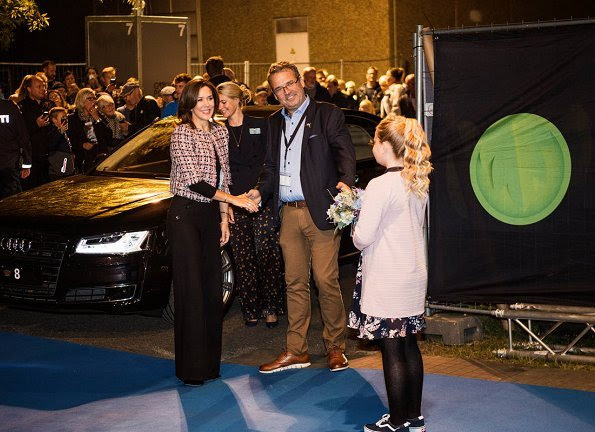 Crown Princess Mary wore-Yde Jacket in Orange. Aarhus Cultural Capital of Europe in 2017 Water Music show