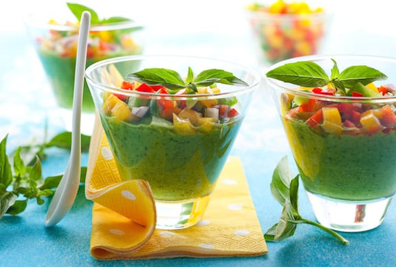 Green Gazpacho with Tomatillos