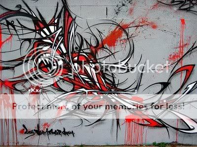 graffiti alphabet tribal