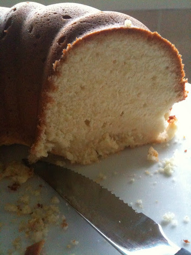 Very dense pound cake, with lots of crumbles