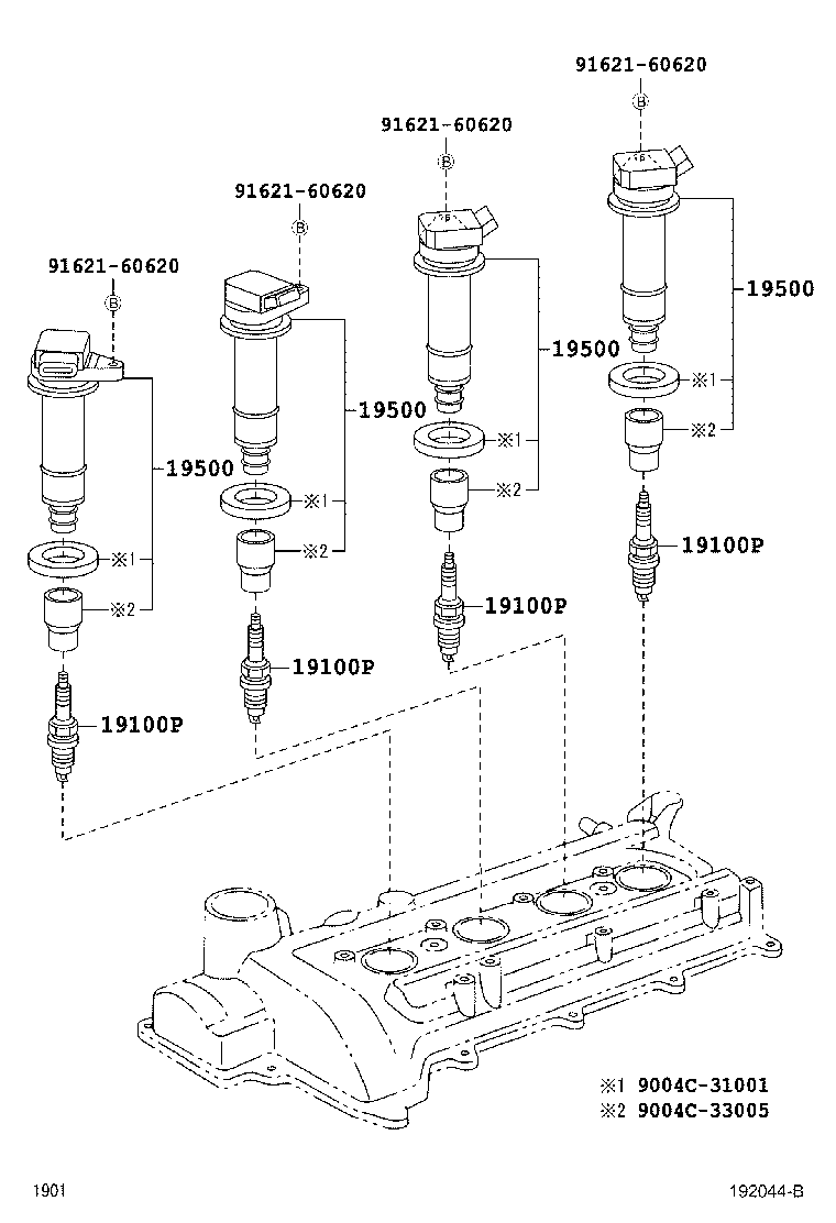 TOYOTA AVANZAF601RM-GMMFJB - TOOL-ENGINE-FUEL - IGNITION COIL ...