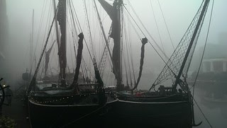St Katherine Docks in the Fog