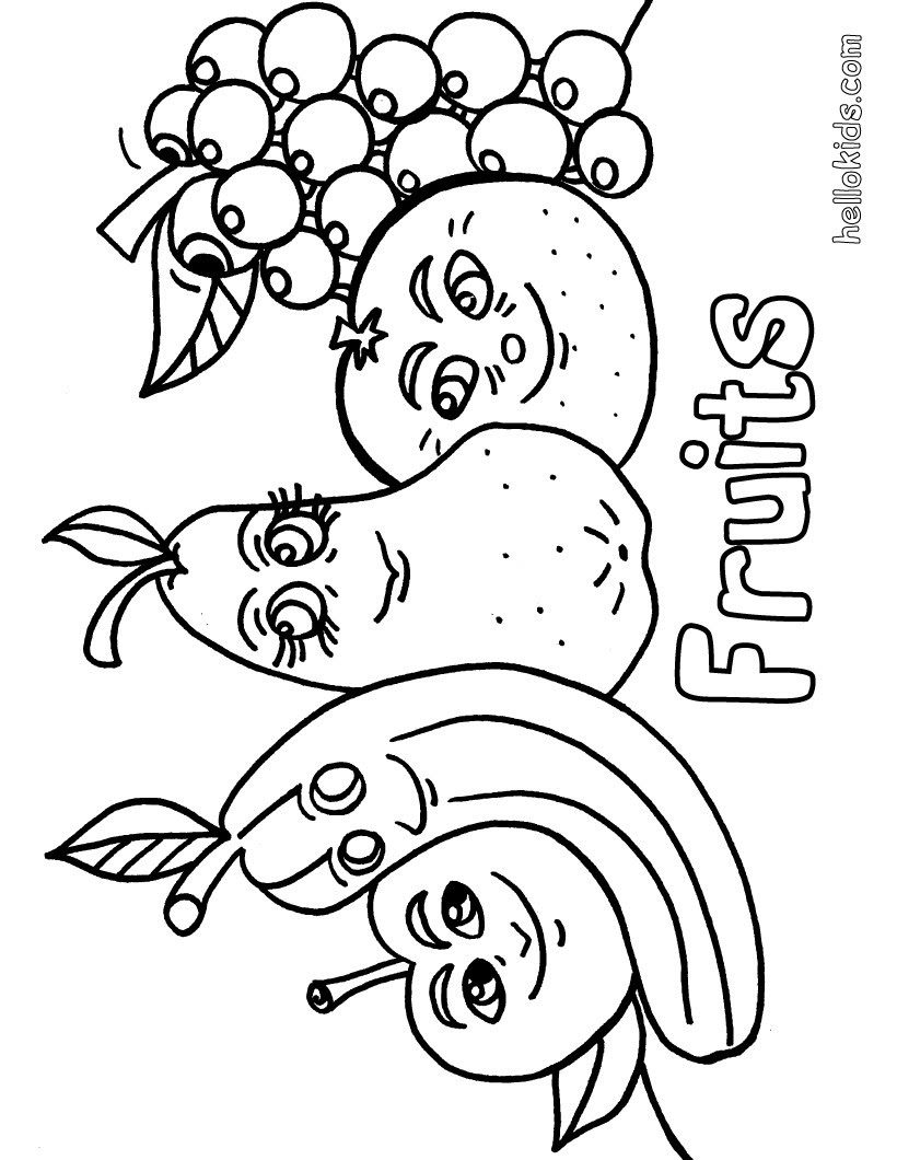 Fruit salad coloring pages