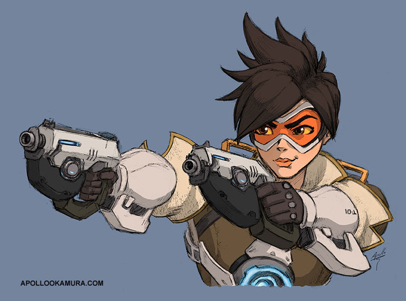 Tracer Coloured Sketch
