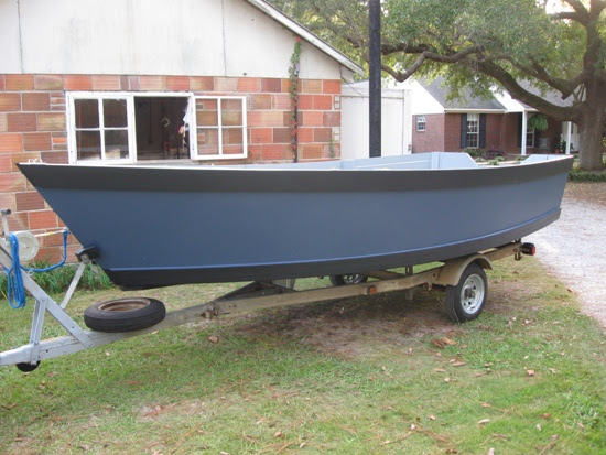 Spray Rails on a 16 FT Brockway Type Skiff