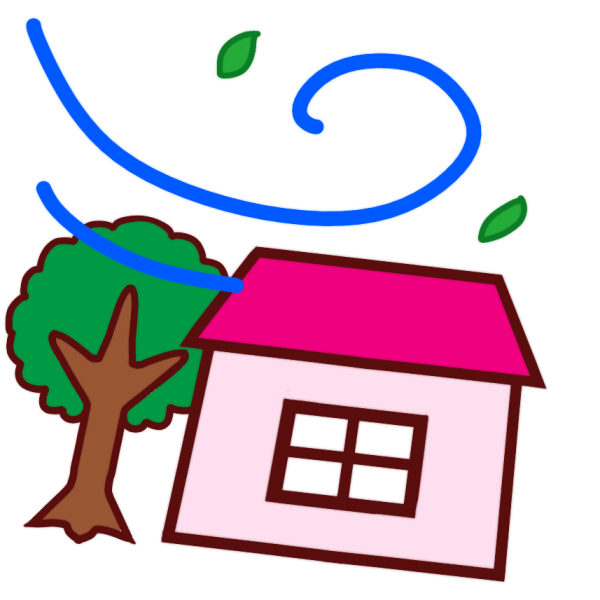 台風のイラスト かわいいフリー素材が無料のイラストレイン
