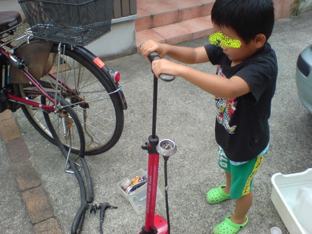 自転車 パンク 出張