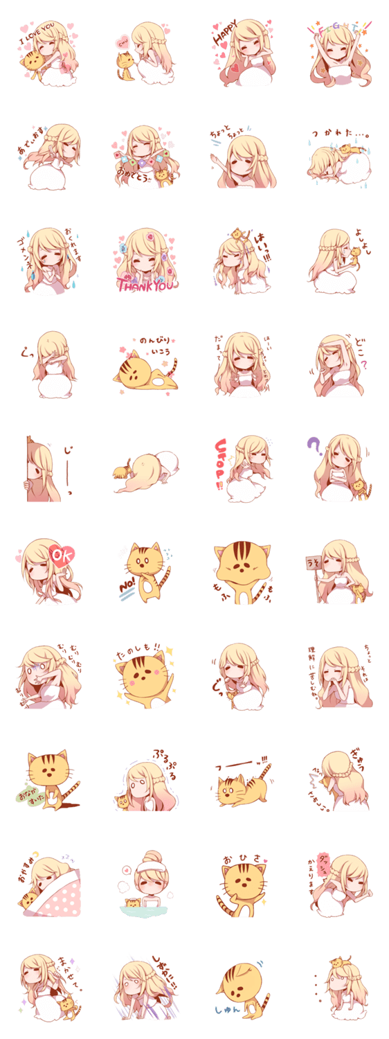 ゆるふわガールとペットのトト Lineクリエイターズスタンプ Lineで使えるスタンプを紹介 スタンプひろば