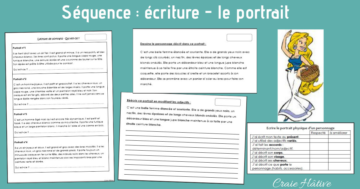 Ecriture Le Portrait Craie Hative