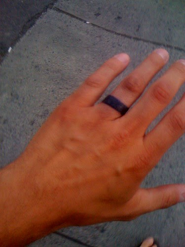  New wedding ring tattoo, for 1 year anniversary 