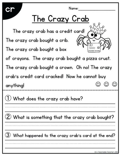  1st grade reading comprehension worksheets multiple choice pdf