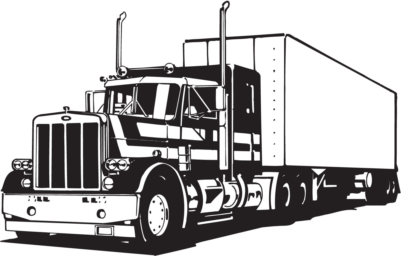 Free Free 179 Semi Truck Silhouette 18 Wheeler Svg Free SVG PNG EPS DXF File
