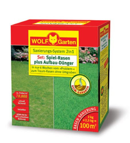  WOLF-Garten 3811130 Spiel-Rasen und Aufbau-Dünger