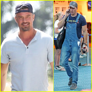 Josh Duhamel & Dax Shepard Arrive on Set of 'Buddy Games'