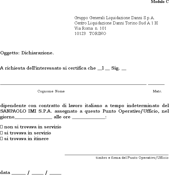 MODULISTICA UTILE