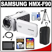 Samsung HMX-F90 HD Digital Video Camcorder with 32GB Card + Case + Battery + Tripod + HDMI Cable + Accessory Kit