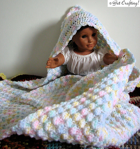 Discover Knit and Crochet, textured baby blanket