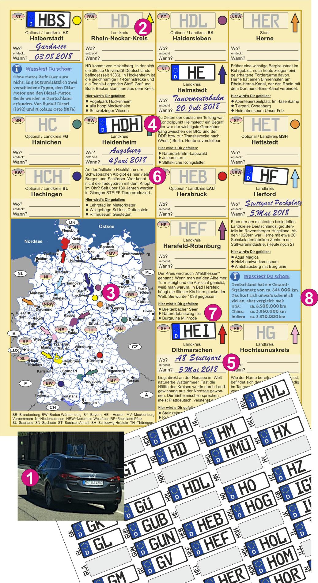 Das Kfz Kennzeichen Sammelalbum