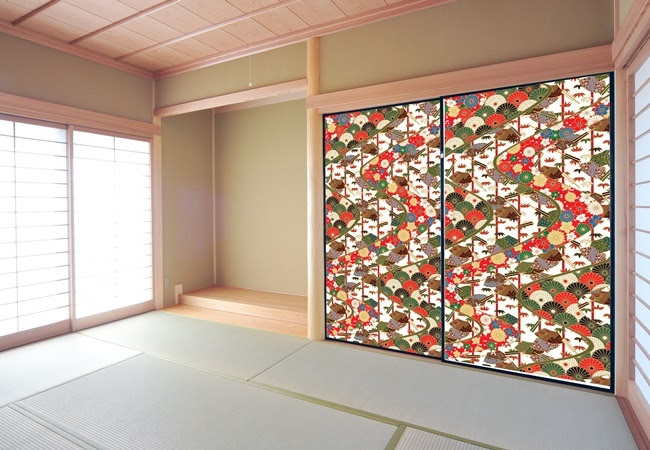 ふすま紙 デザインふすま紙 おしゃれ ふすま紙 おりひめ 流れ文様 デザイン襖紙 襖 ふすま 鳥の子 柄 派手 和紙 モダン 張替 通販 しつらい メイクショップ店 室内装飾品販売店