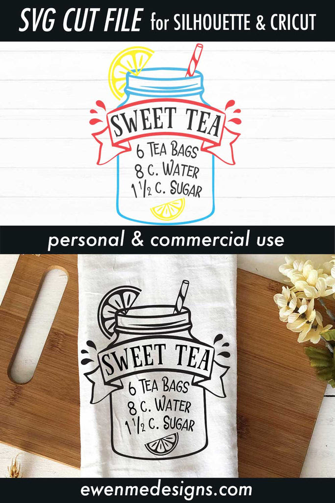 Download Sweet Tea Recipe Svg Mason Jar Svg So Fontsy