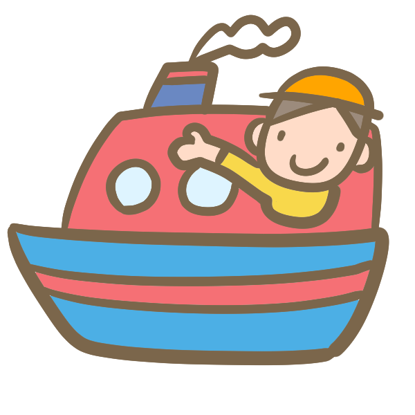 船で旅行のイラスト かわいいフリー素材が無料のイラストレイン