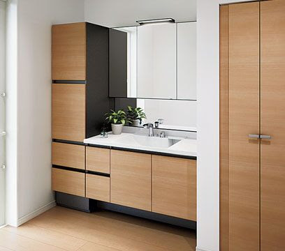 リクシルの洗面化粧台 ルミシスのおしゃれな収納 システムキッチン 流し台 バス トイレがお得