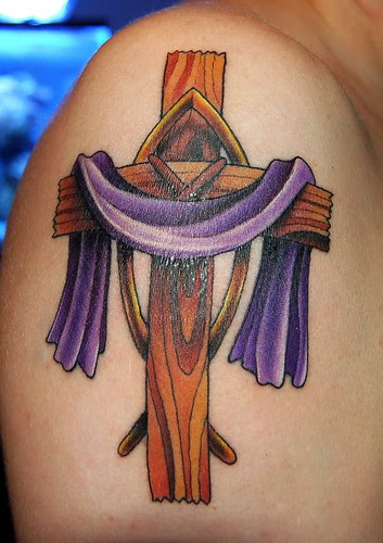 Wooden Cross Tattoo
