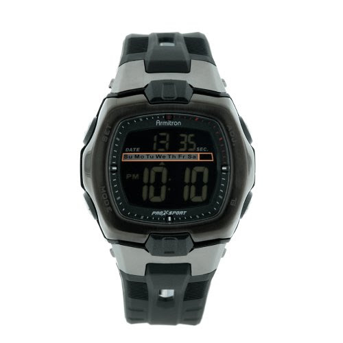 Armitron Men's 491015RVDG Sport Black and Grey Accented Digital Sport Watch