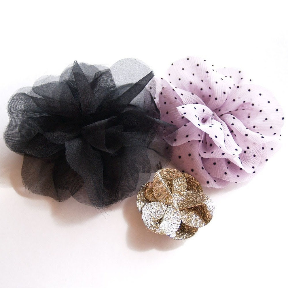 set of three Summerblossom hair pins