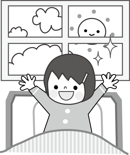 早寝早起きのイラスト 無料イラスト フリー素材
