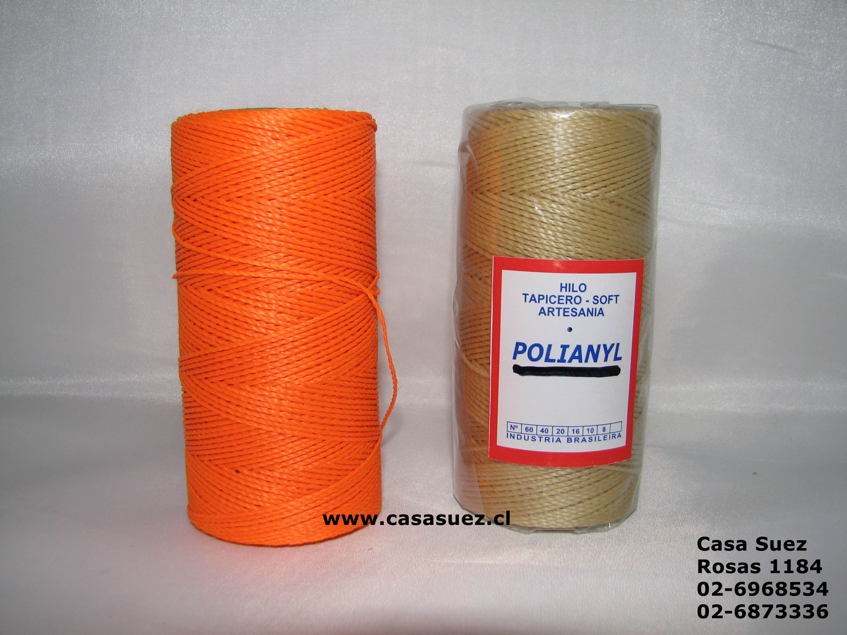 Hilo encerado Polianyl 100 grs.-hilo de macrame- hilo para 
