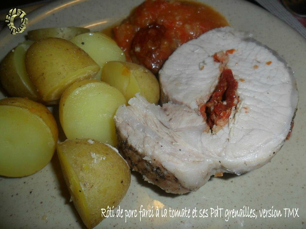 Rôti De Porc à La Tomate Et Pommes De Terre Grenailles