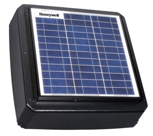 Honeywell 527SHON104BLK 20-Watt Roof Mount Solar Powered Attic Fan