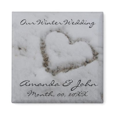 Winter Wedding Magnets