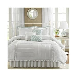 Amazon.com - Madison Park Marlow 7 Piece Comforter Set - White ...