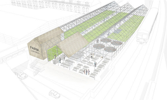 Vertical mini farm for Tech City, London Olympics