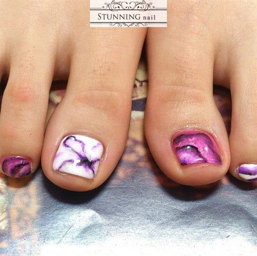 天然石風フットネイルアート 麻布十番サロン 麻布十番のネイルサロンstunning Nailで女子力up