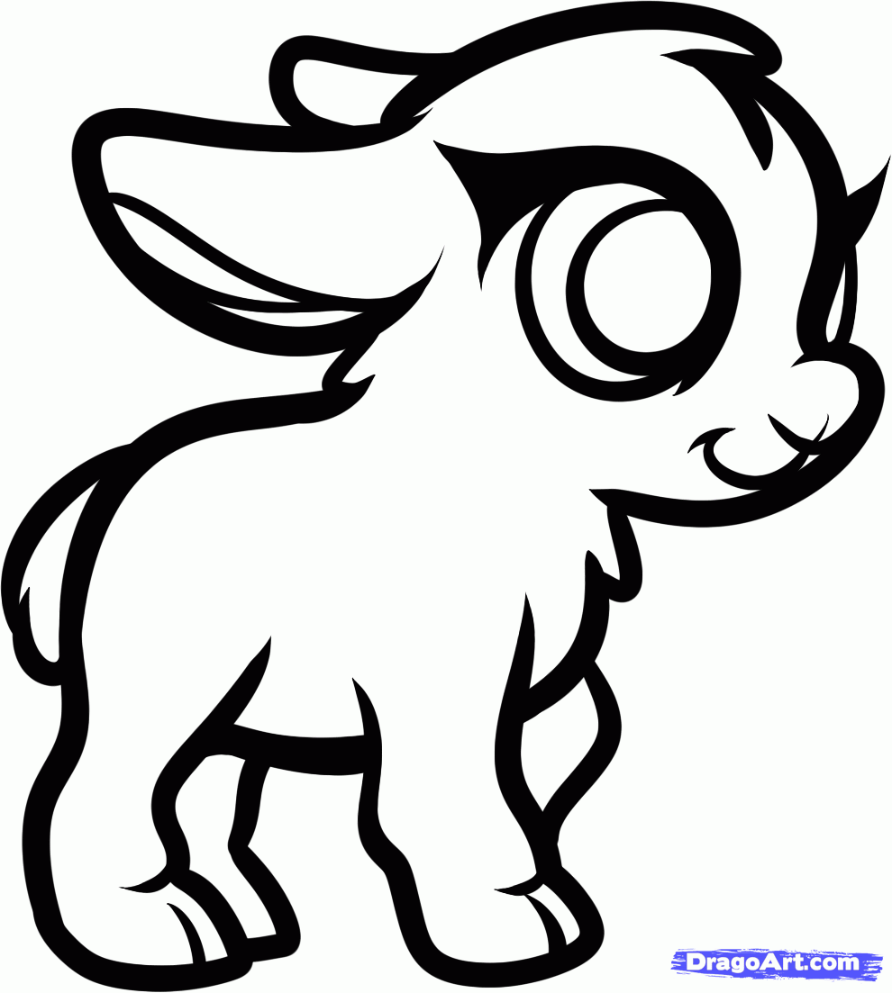 Download Cute Baby Animal Coloring Pages Dragoart - Coloring Home