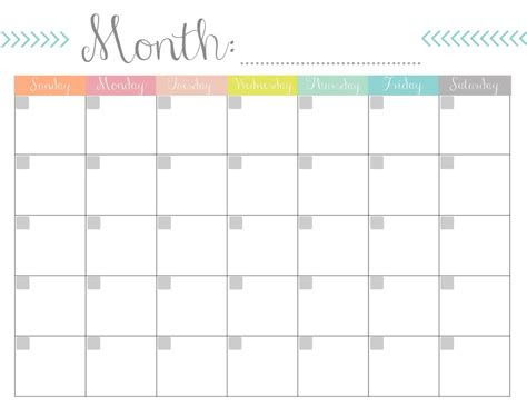 Here are some tips for making the m. monthly calendar free printable