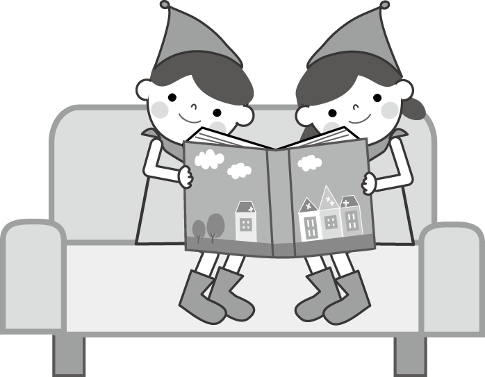 本を読む子どものイラスト 無料イラスト フリー素材