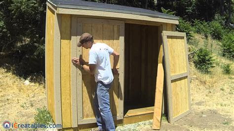 build  lean  shed part  double door build