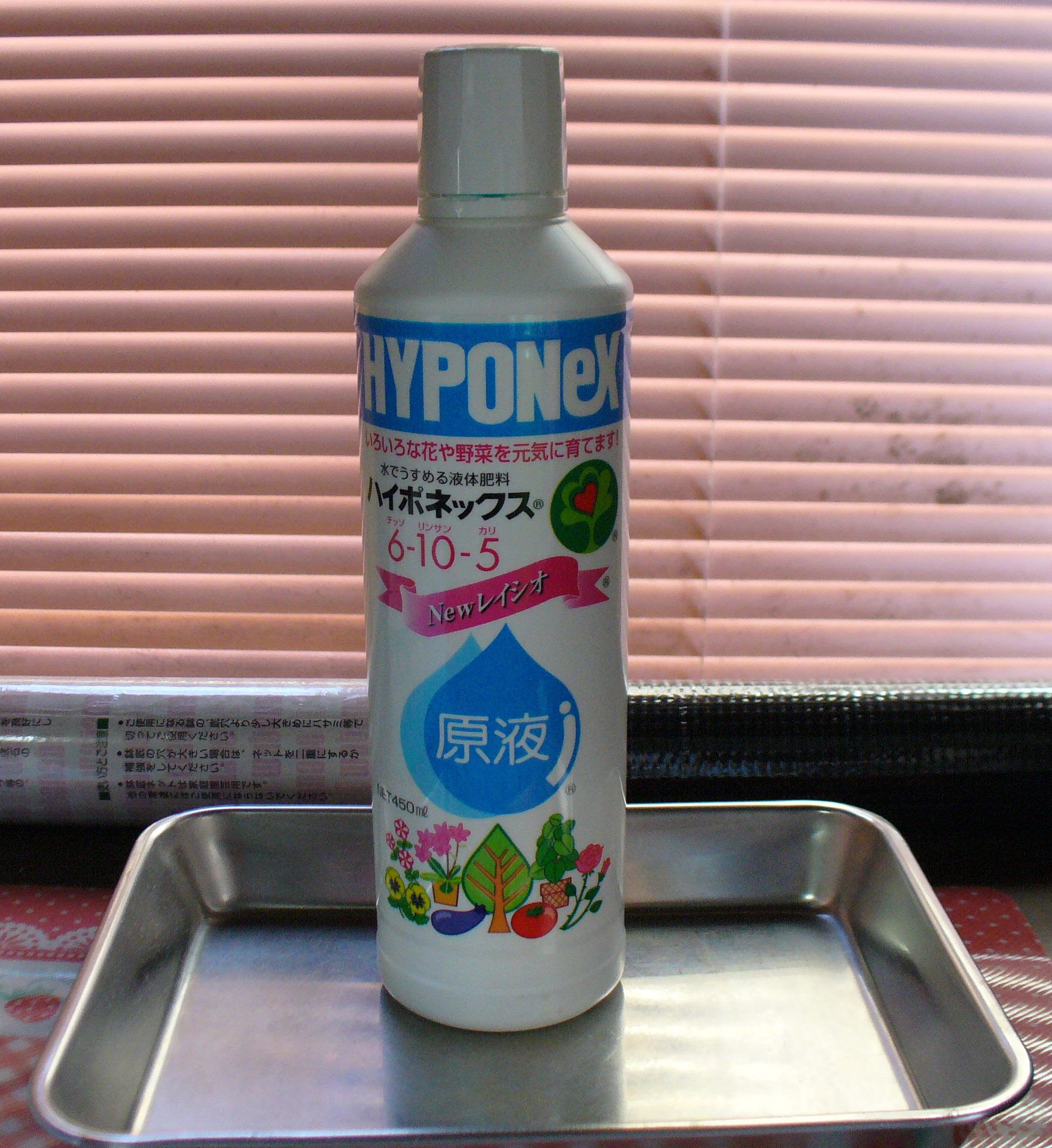 水草に肥料 原液ハイポネックス を添加 紙コップ水槽