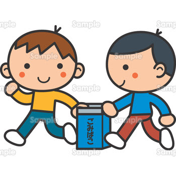 ゴミ捨てするこどものイラスト 無料 工房長のテンプレート玉手箱