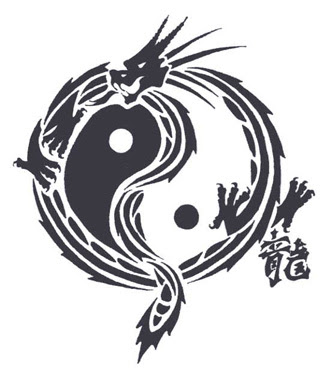 The guy requested for a "Yin and Yang symbol with some dragons".