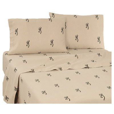 Browning Buckmark Sheet Set in Tan Size: Queen On Sale